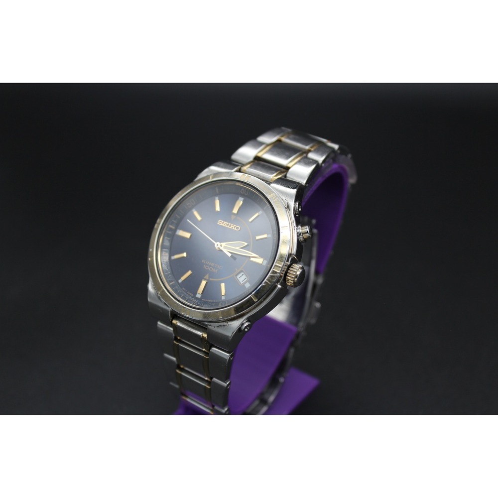 Seiko Kinetic 40mm Blue Dial 5M62 – New Capacitor & Crystal